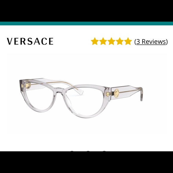 Versace Accessories - Versace authentic glasses.  Clear gray. Perfect condition!